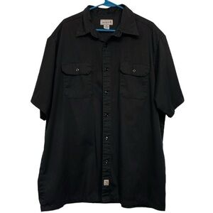 Men’s Carhartt Work Double Front Pocket Button Down Casual Shirt Size 2XL #6026